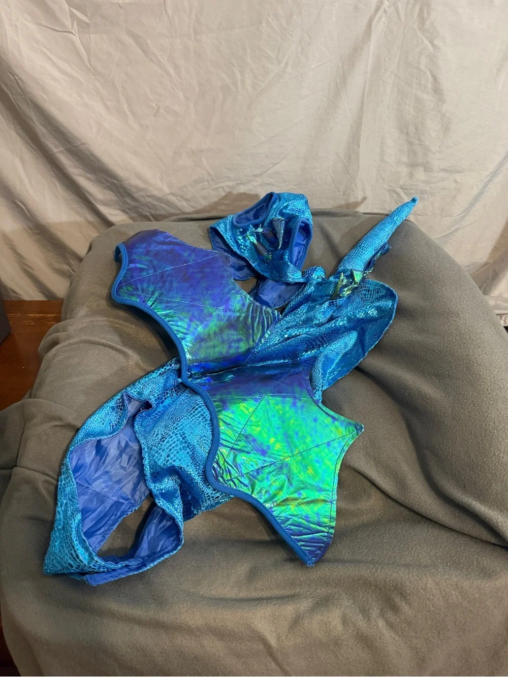 Blue Iridescent Mermaid Costume Top